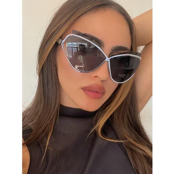 NEW Dior Audacieuse1 Sunglasses in Gold Navy Blue